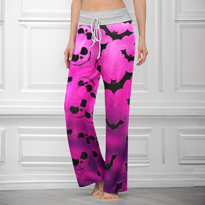 Midnight Cotton Candy Women's High-waisted Wide Leg Pants