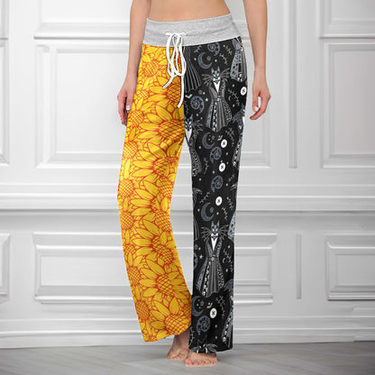Midnight Gothic Carnival Women's High-waisted Wide Leg Pants