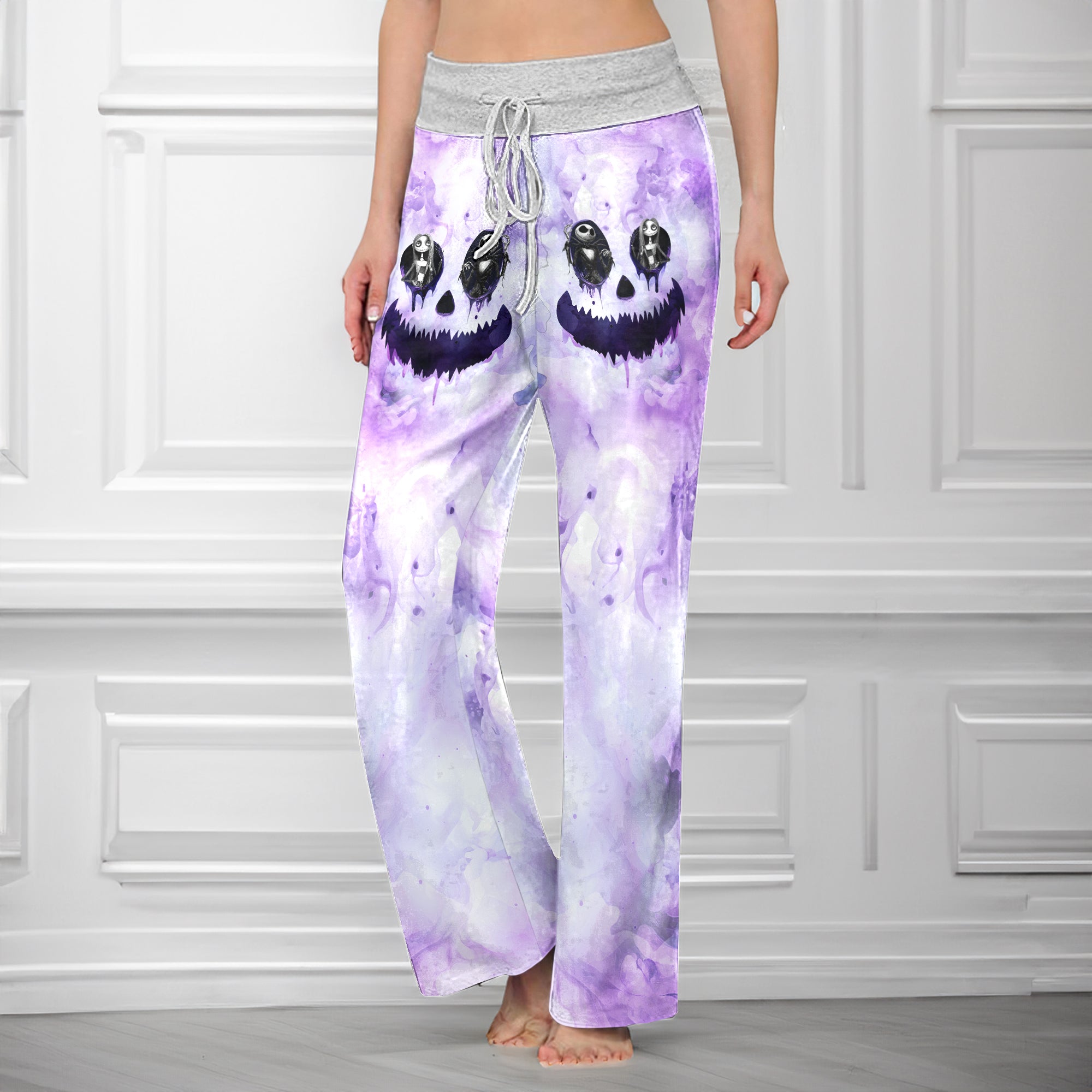 Purple Face Art Women's High-waisted Wide Leg Pants