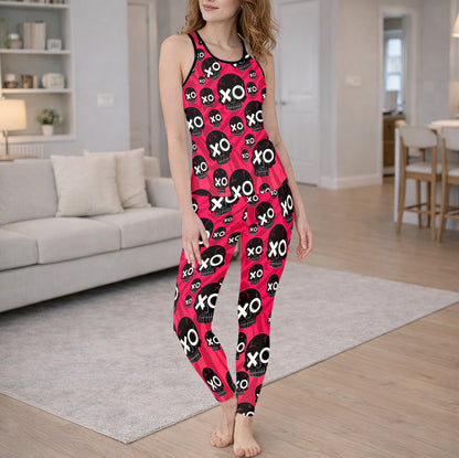Pink Punk Love Skull Tanktop and Leggings