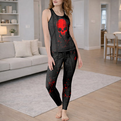 Scarlet Ruin Skull Art Tanktop and Leggings