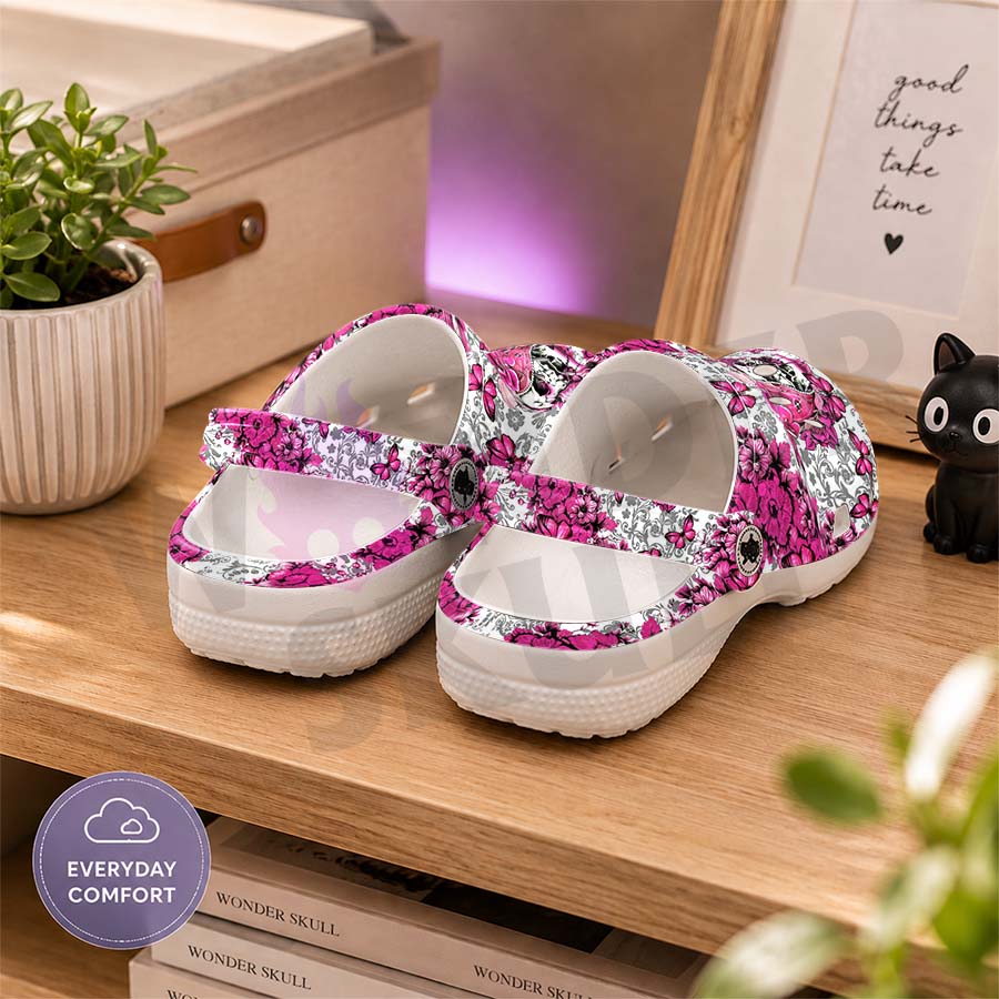 Wonder Skull Lightweight Clog Sandals are designed for all-day comfort. Featuring breathable ventilation holes, a cushioned footbed, and a pivoting heel strap, these versatile unisex clogs are perfect for use at home, outdoors, or at work — whatever your profession may be.