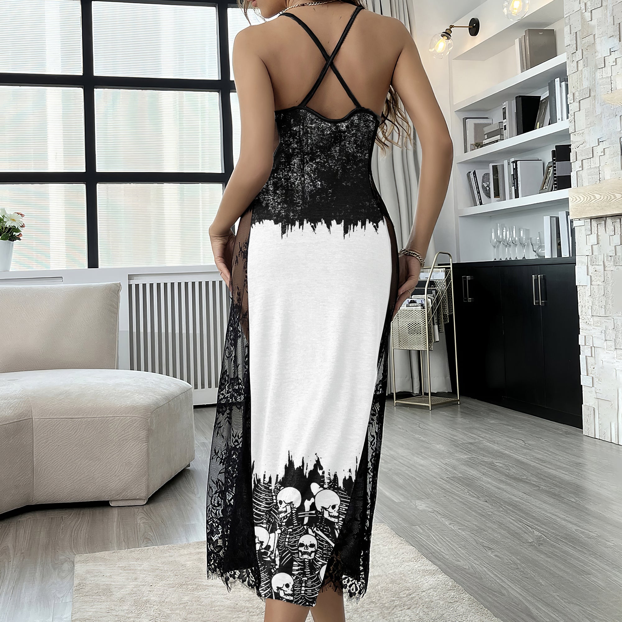 Black Skull Ascendancy Lace Cami Sleepwear