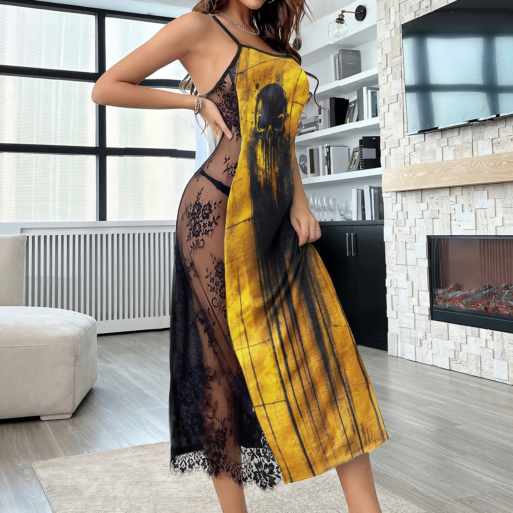 Golden Skull Decay Women's Lace Cami Sleepwear