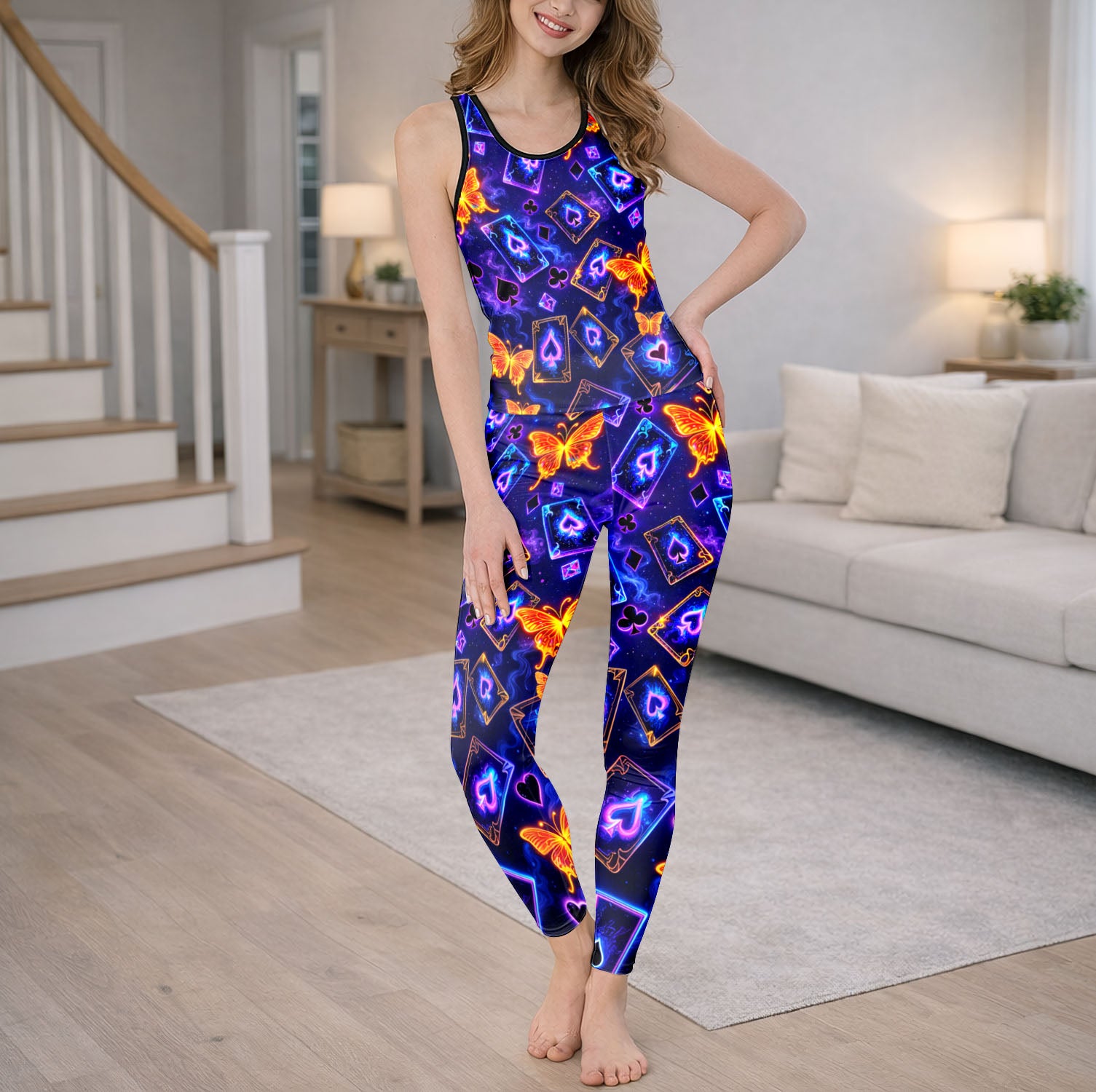 Neon Luminous Butterfly Souls Tanktop and Leggings