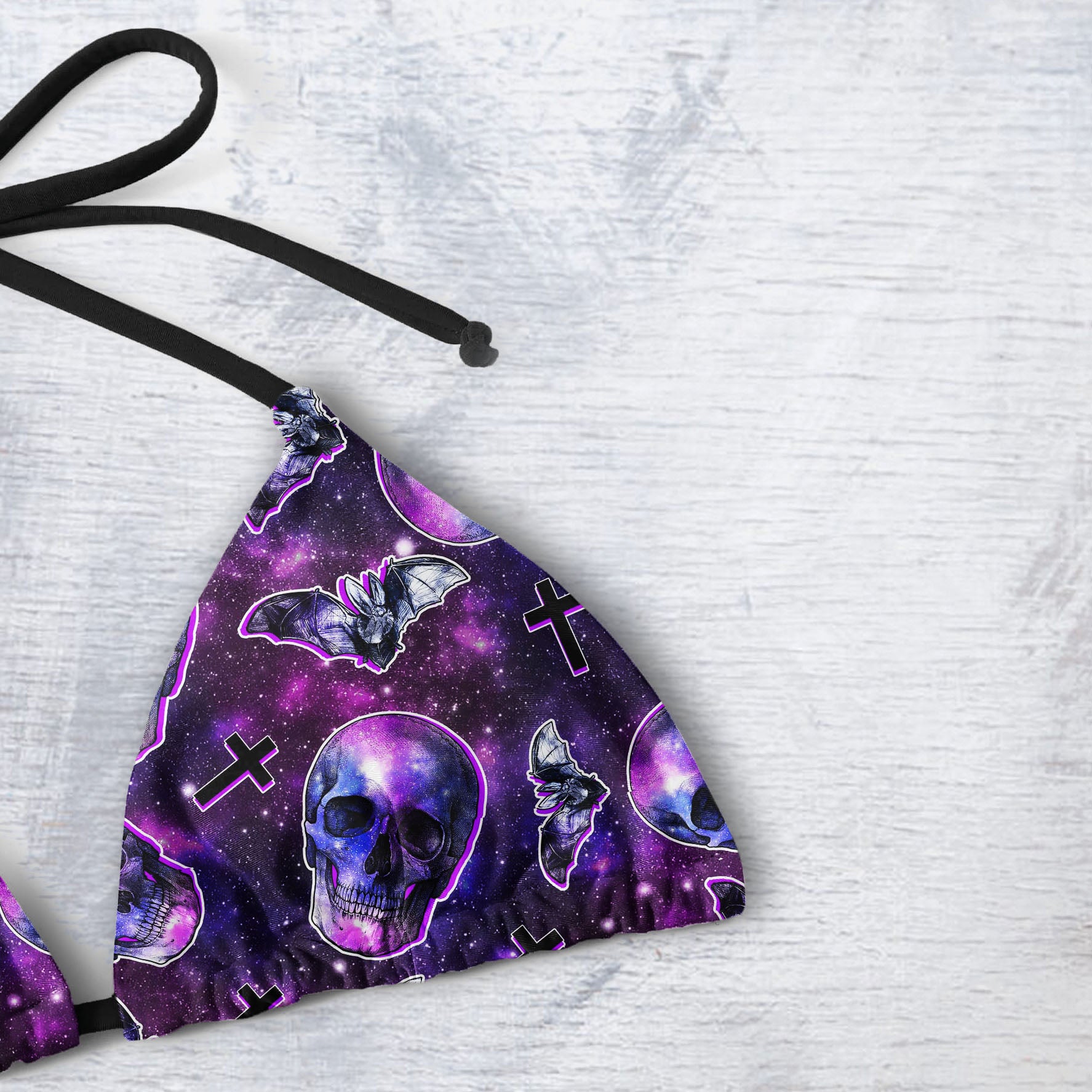 Galaxy Skull Art Micro Triangle Bikini Swimsuit - Wonder Skull