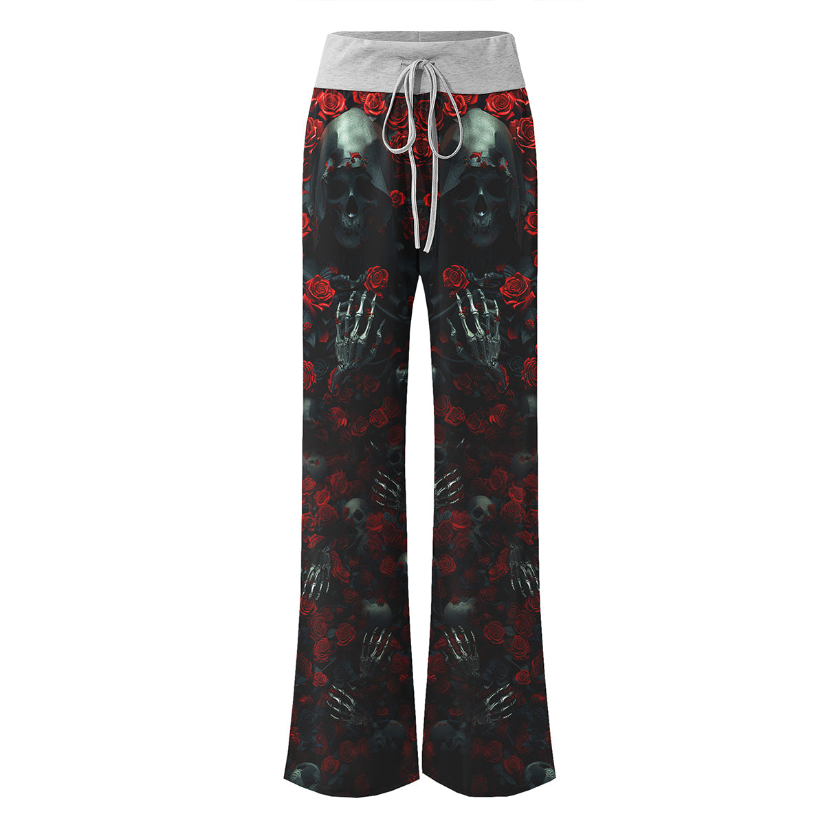 Skull Death Gothic Women's High-waisted Wide Leg Pants | Wonder Skull