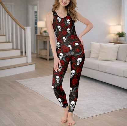 Shadow Rose Skull Vines Tanktop and Leggings