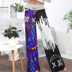 Psycho Melting Psychedelic Women's High-waisted Wide Leg Pants | Wonder Skull