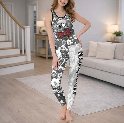 Gothic Skull Love Lock Tanktop and Legging