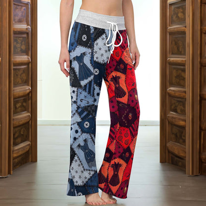 Shadow Stone Patchwork Women's High-waisted Wide Leg Pants