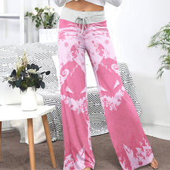 Pink Nightmare Christmas Theme Women's High-waisted Wide Leg Pants | Wonder Skull