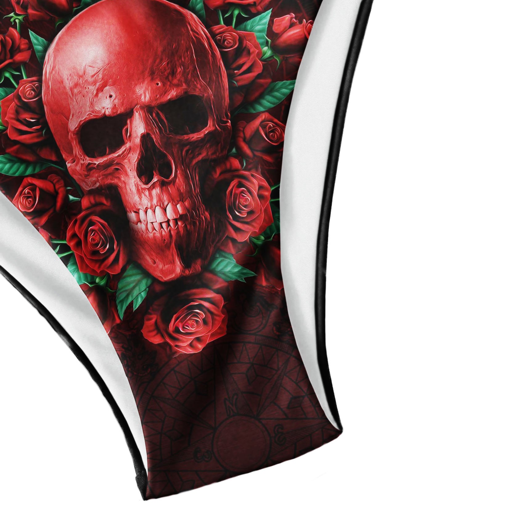 Red Skull Rose Micro Triangle Bikini Swimsuit - Wonder Skull