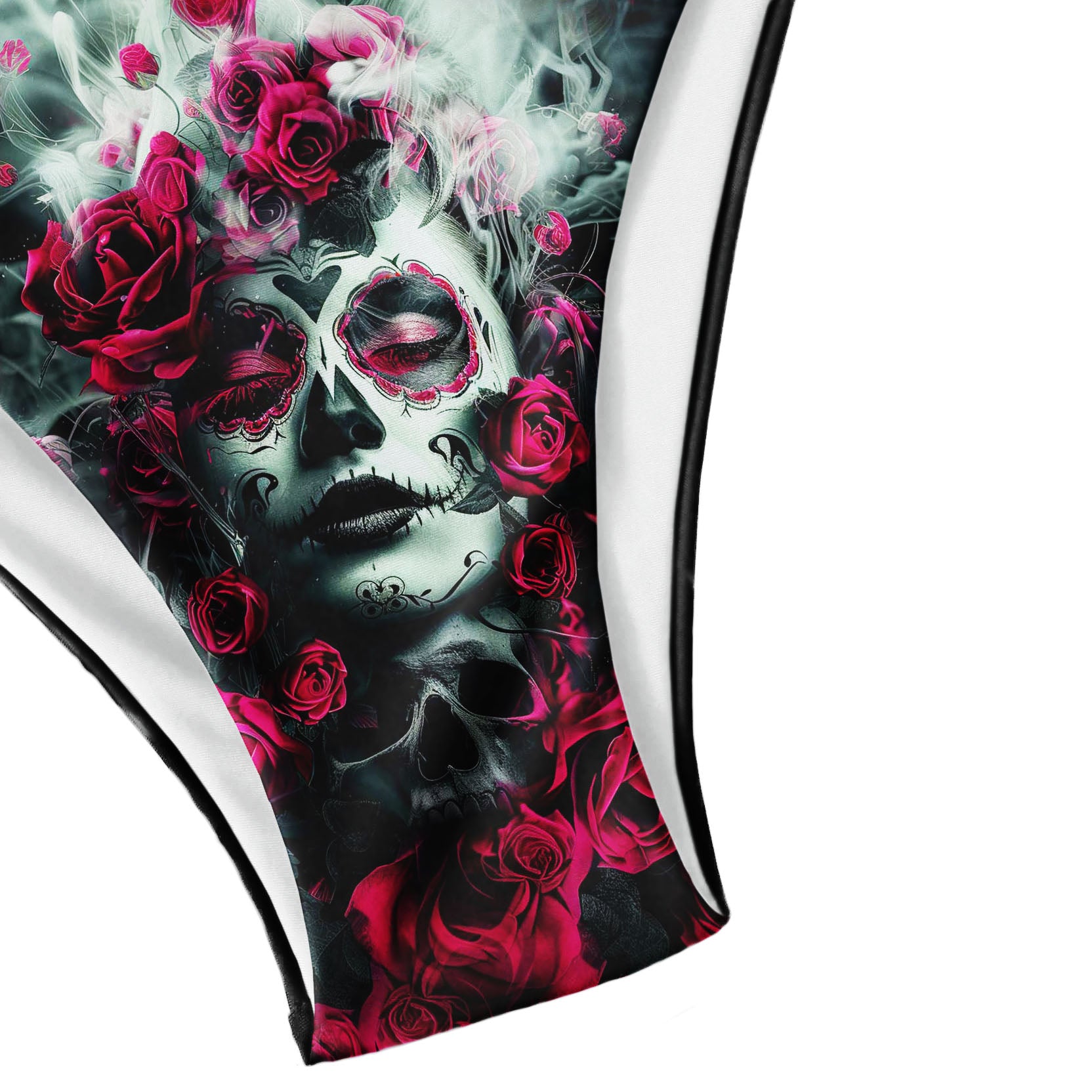 Skull Gothic Rose Micro Triangle Bikini Swimsuit - Wonder Skull.