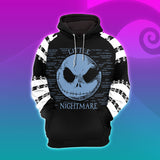 Love Nightmare Theme Combo Hoodie and Leggings - Dark and edgy matching set with skull designs for a unique and stylish look.