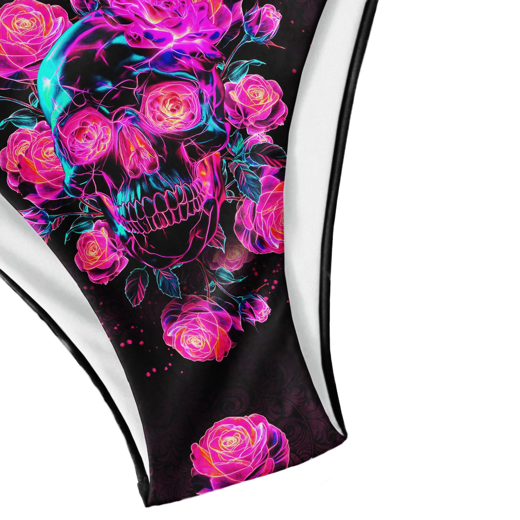 Neon Skull Rose Micro Triangle Bikini Swimsuit - Wonder Skull