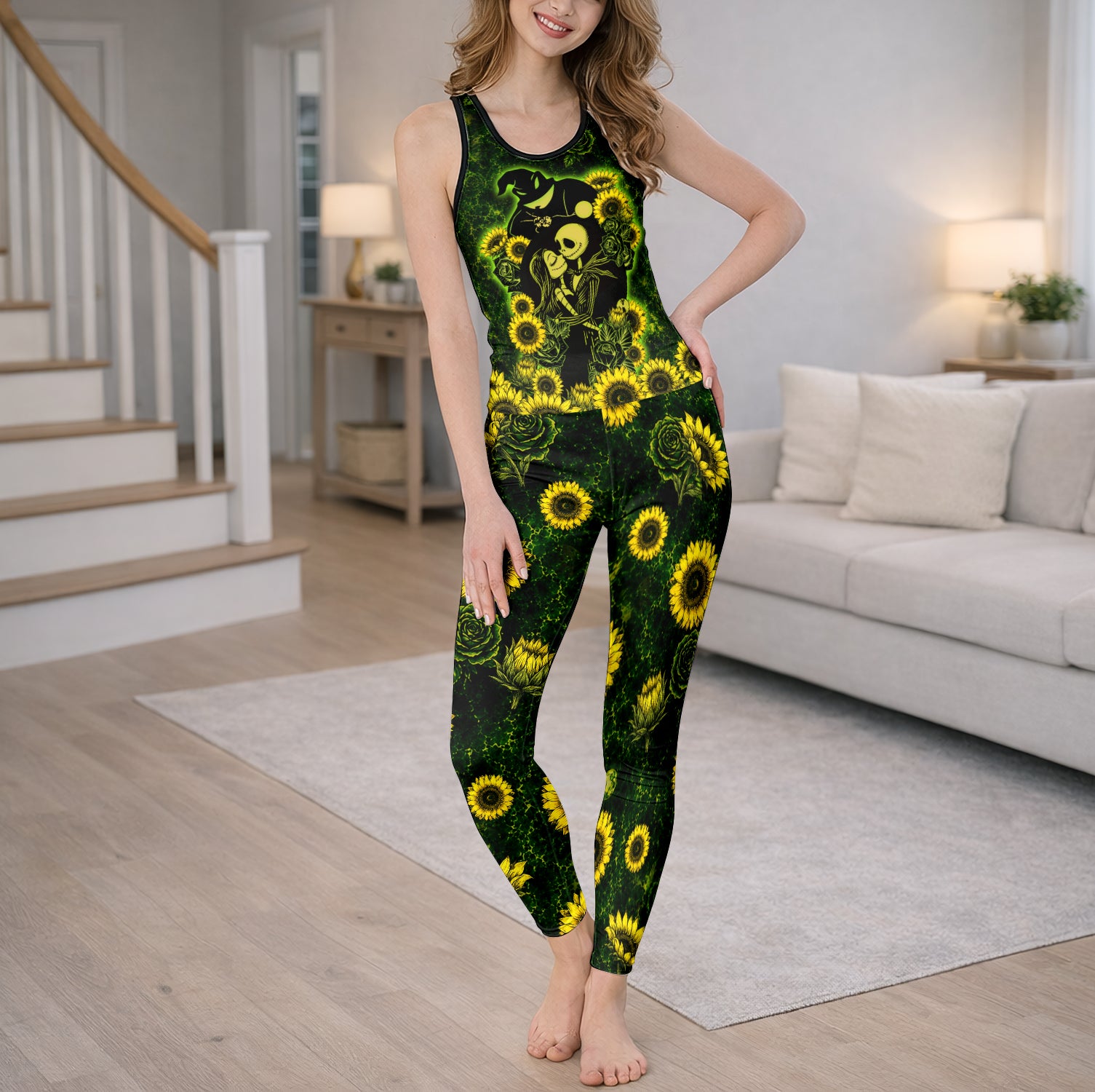 Gothic Lovers Floral Tanktop and Legging