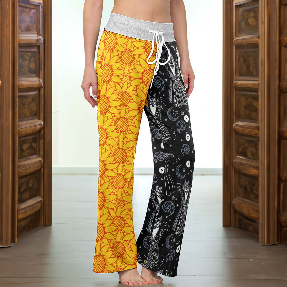 Midnight Gothic Carnival Women's High-waisted Wide Leg Pants