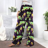 Violet Ghost Scary Women's High-waisted Wide Leg Pants | Wonder Skull