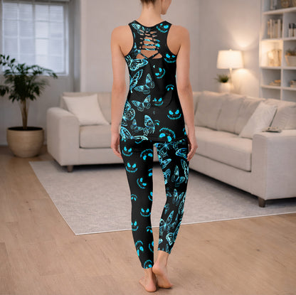 Blue Glow Butterfly Art Tanktop and Legging