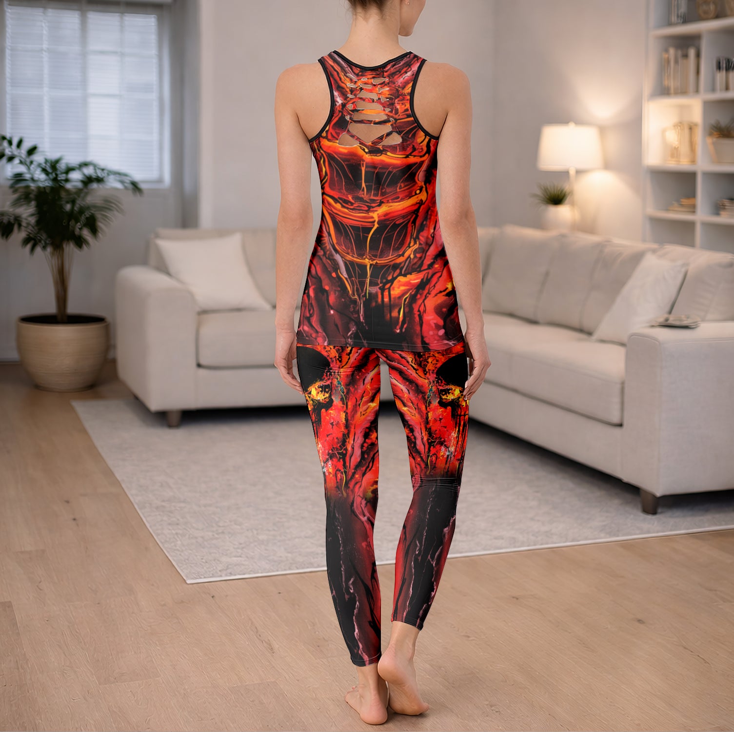 Molten Rage Scarlet Skull Tanktop and Leggings