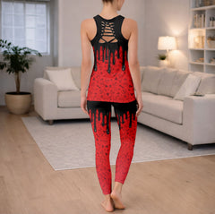 Bloody Kiss Skull Art Tanktop and Legging