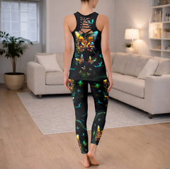 Neon Skull Flutter Art Tanktop and Legging