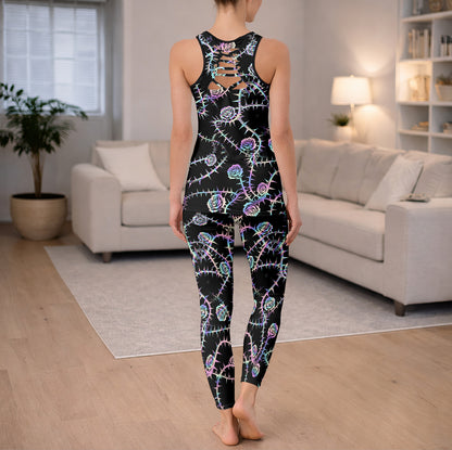 Holo Thorn Skull Art Tanktop and Leggings