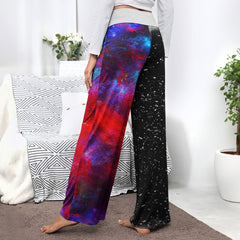 Psycho Scary Smoke Women's High-waisted Wide Leg Pants | Wonder Skull