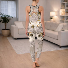 Royal Gold Skull Rose Tanktop and Legging
