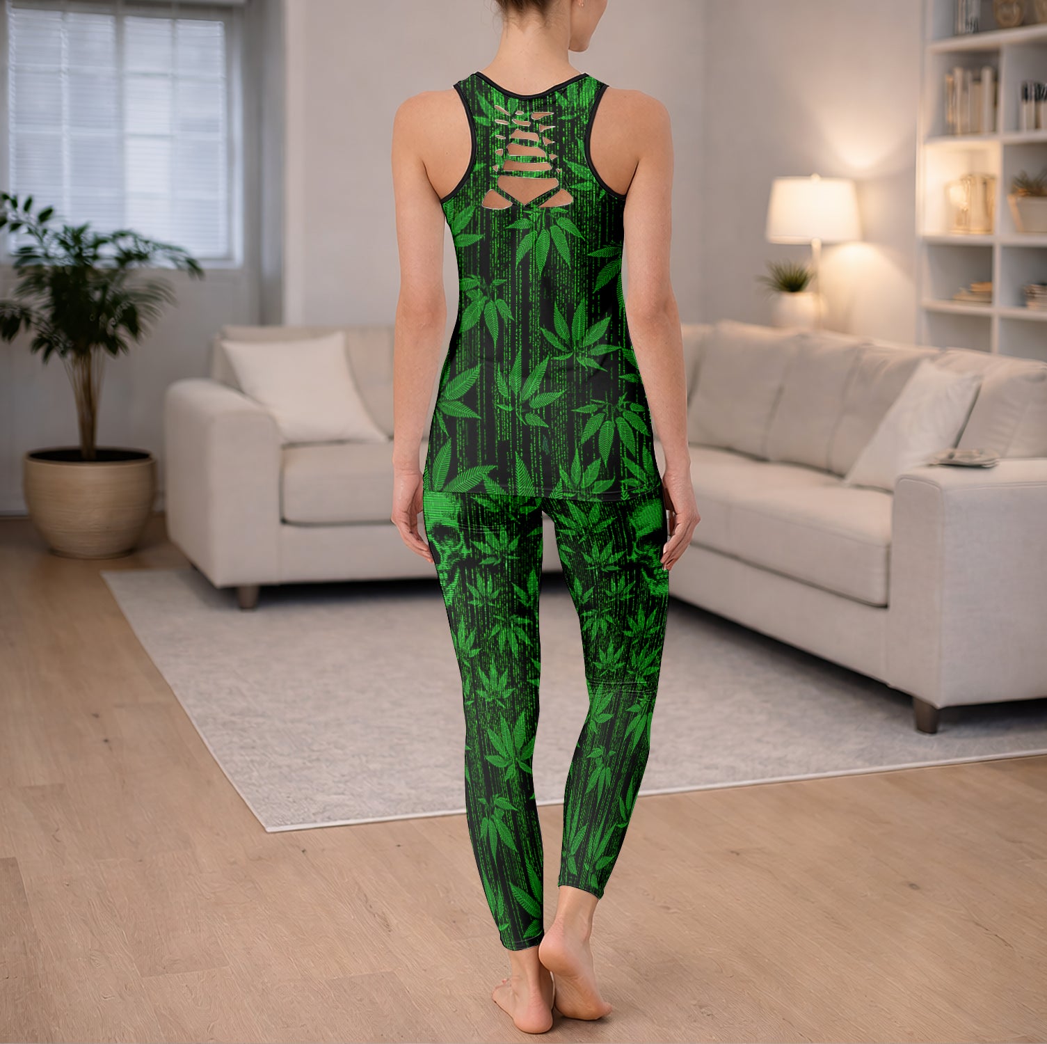 Cybernetic Skull Garden Tanktop and Leggings