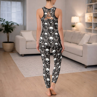 Baroque Skull Filigree Art Tanktop and Legging