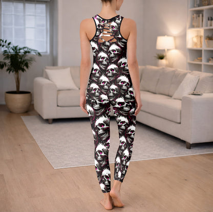Stacked Skull Magenta Spectra Tanktop and Leggings