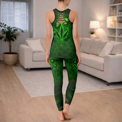 Gothic Neon Ghost Strain Tanktop and Leggings