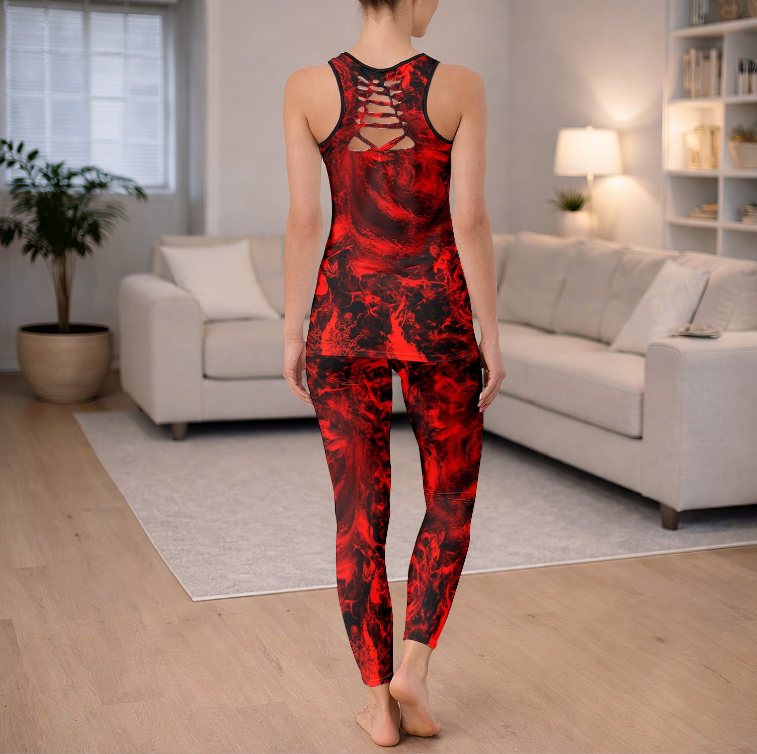 Infernal King Skeleton Art Tanktop and Leggings