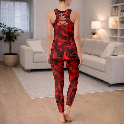 Infernal King Skeleton Art Tanktop and Leggings