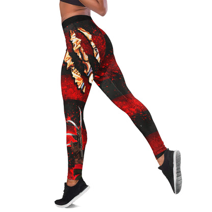  Unique horror-themed fashion ensemble: tanktop and leggings