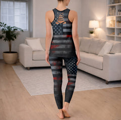 Patrotic Grunge Skull Tanktop and Legging