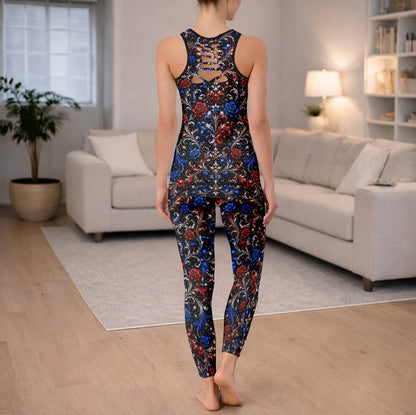 Patriotic Skull Art Tanktop and Legging