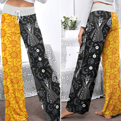 Midnight Gothic Carnival Women's High-waisted Wide Leg Pants