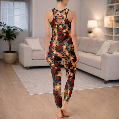 Dark Romantic Skulls Tanktop and Leggings