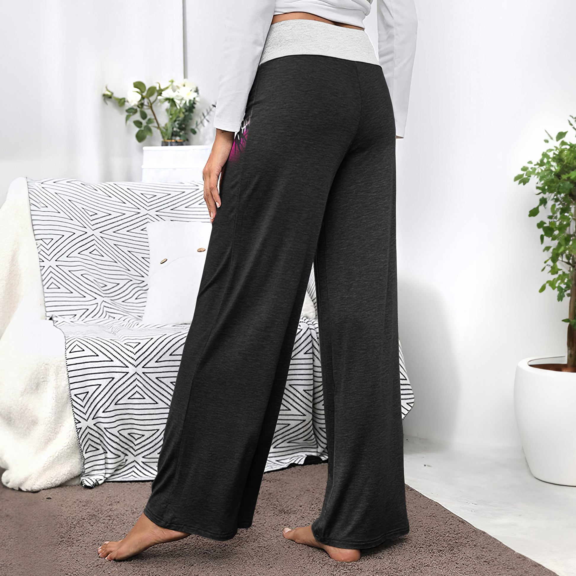 Look What Women's High-waisted Wide Leg Pants | Wonder Skull