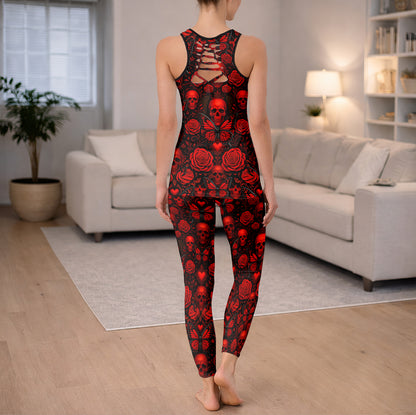 Ruby Blood Skull Romance Tanktop and Leggings