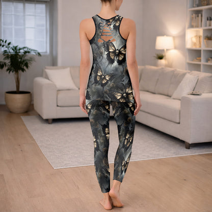 Dark Skull Monarch Wings Tanktop and Legging