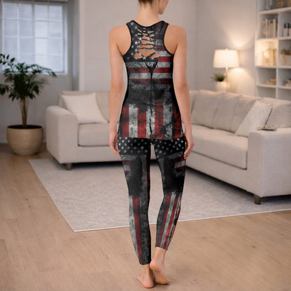American Patriot Skull Tanktop and Legging
