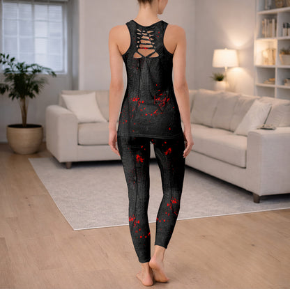 Scarlet Ruin Skull Art Tanktop and Leggings