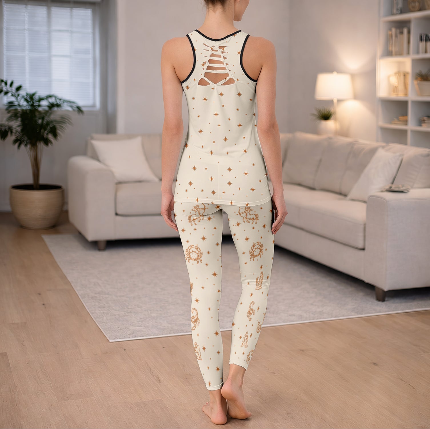 Celestial Zodiac Skull Art Tanktop and Legging