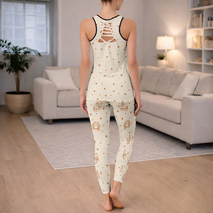 Celestial Zodiac Skull Art Tanktop and Legging