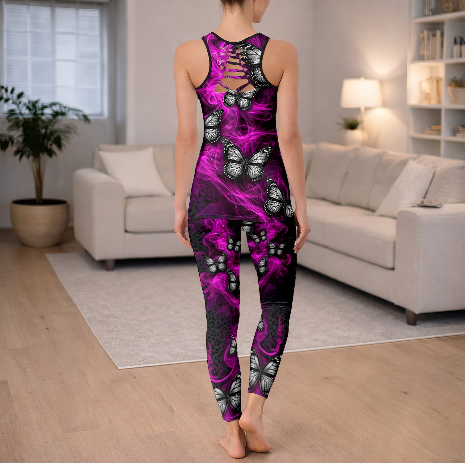Midnight Magenta Morphos Tanktop and Leggings