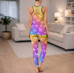Gothic Gradient Vivid Skulls Tanktop and Legging